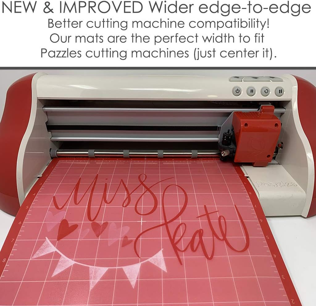 MK Mat for Cricut Silhouette - 12"x12" - New & Improved (Wider & Better Markings) - Standard Stick Pink Cutting Mat (3 Pack)