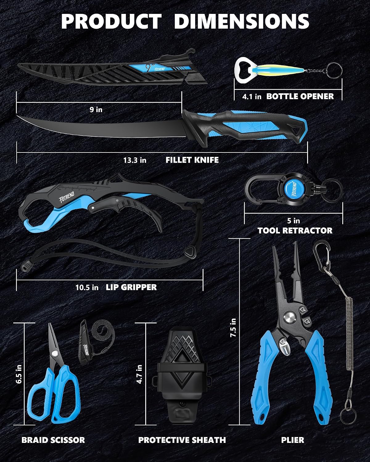 Fillet Knife Kit Combo,Fishing Gear and Gifts for Men