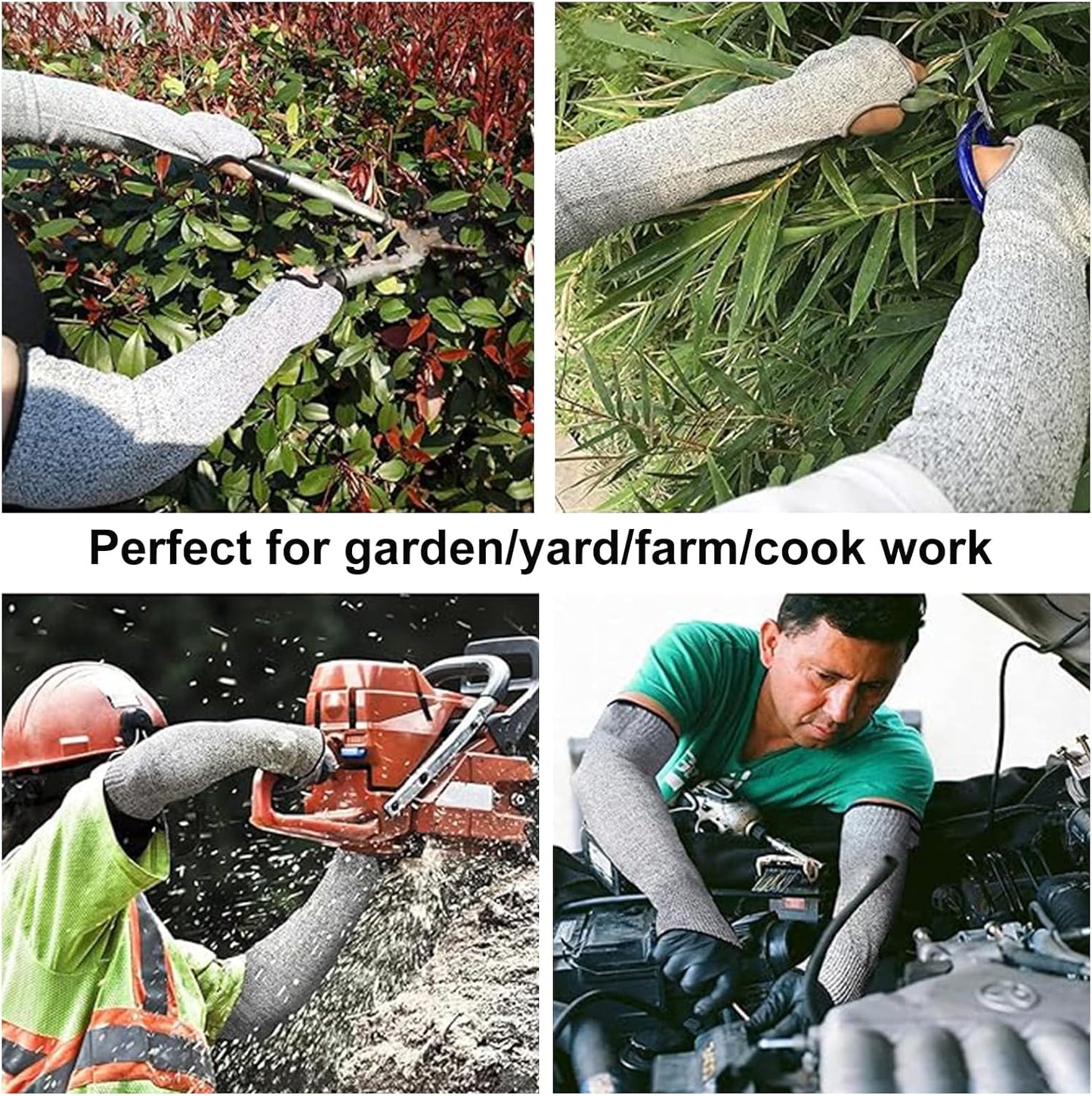 Cut Resistant Farmers Sleeves, Arm Burn Protection Sleeve for Thin Skin and Bruising, Arm Guards for Men Women