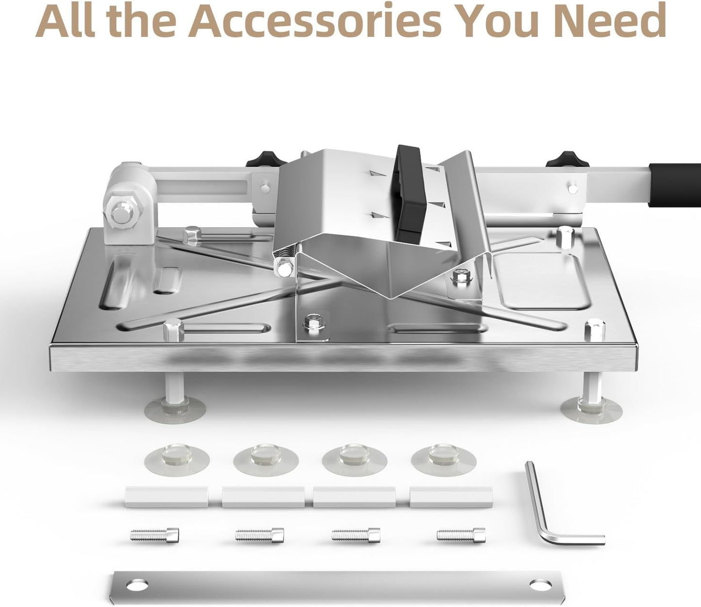 Stainless Steel Food Slicer,Manual Frozen Meat Slicer Beef and Mutton Roll Meat Cleavers Machine for Home Cooking of BBQ Hot Pot
