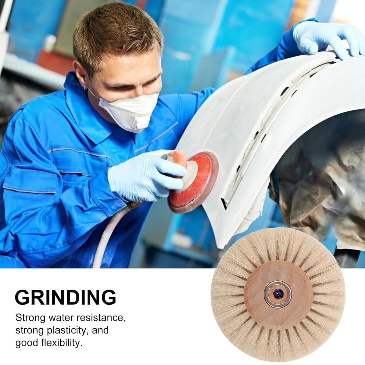 Brush Wheel Core Reusable Polishing and Cleaning Brush for Drill Attachments for Crevices and Rust Removal Multi-Row Bristle Design