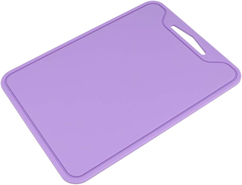 Silicone Cutting Board Set of 3 Flexible Chopping Mats with Juice Groove Non Slip Handle BPA Free Dishwasher Safe Food Grade Heat Resistant Kitchen Mat