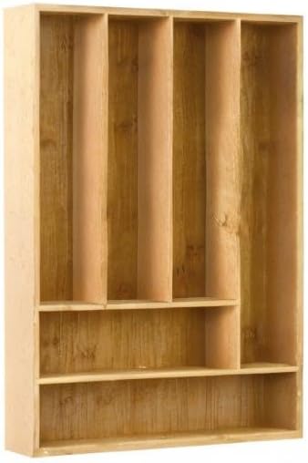 Heim Concept Drawer Organizer Bamboo Cutlery Tray Silverware Organizer/Utensil Holder, Drawer Dividers Organizer for Silverware, Flatware, Knives in Kitchen