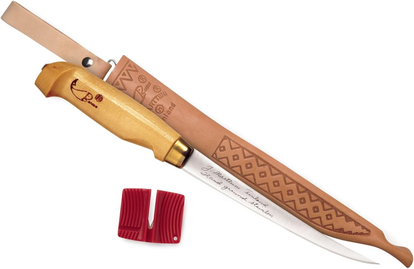 Fish 'n Fillet Knife, 6 Inch Stainless Steel with Sheath | Fish Cleaning Knife, Freshwater & Saltwater Fishing, Razor Sharp Blade, Comfort Grip, Bass, Walleye, Trout, Pike, Panfish