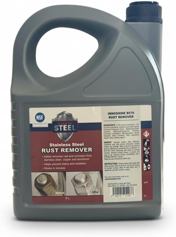 Stainless Steel Rust Remover Cream (4 Fl oz) | NSF certified rust remover cream. Safe for home appliances and grills.