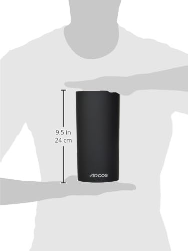 Universal Knife Block Set Without Knives up to 8 Inch. Made of thermoplastic Elastomer. Series Tacos Universales. Black