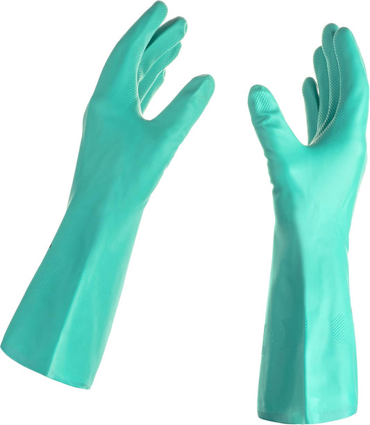 Best Nitrile Rubber Cleaning, Household, Dishwashing Gloves, Latex Free, Vinyl Free, Reusable not Disposable, Extra Large XL (1 Pair)