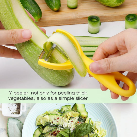 Upgrade Potato Peeler for Kitchen, 6PCS Stainless Steel Vegetable Peeler, I and Y Veggie Food Peeler for Apple Fruit Carrot Zucchini Cucumber,Good Grip Makes Peeling Very Easy