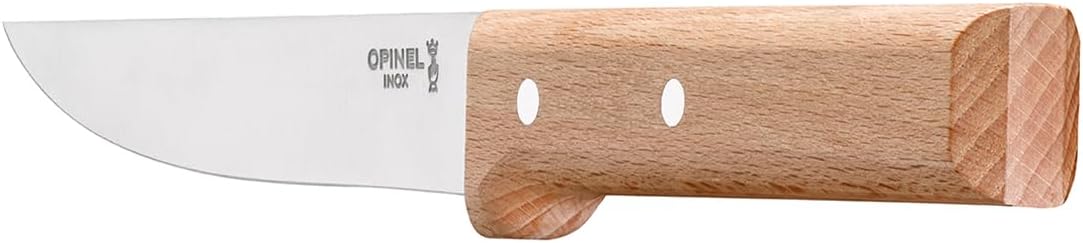 Parallele Trio Set of 3 Kitchen Knives - Chef, Carving, Paring Knife Trio Box Set, High Carbon Stainless Steel Blades, Sustainably Sourced Wood Handles, Made in France (Olivewood)
