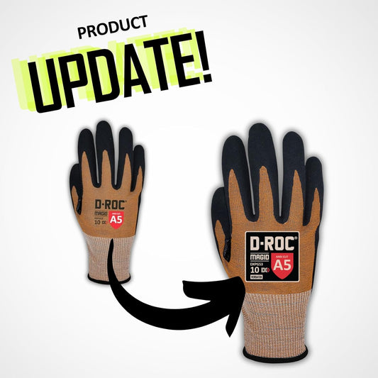 MAGID D-ROC ANSI A5 DX+ Technology VersaTek Grip Work Gloves, 1 Pair, Size 10/XL, DXPG53
