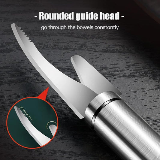 5 In 1 Multifunctional Shrimp Line Fish Maw Knife, 2024 New Stainless Steel Shrimp Deveining Tool Fish Scale Remover, Portable Shrimp Deveiner Tool and Peeler, Oyster Shucking Knife for Kitchen(2pcs)