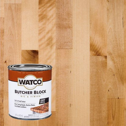 Butcher Block Clear Oil & Finish | Food Safe Wood Finish, Cutting Boards, Wood Conditioner, Easy Wipe-On Formula, Pint