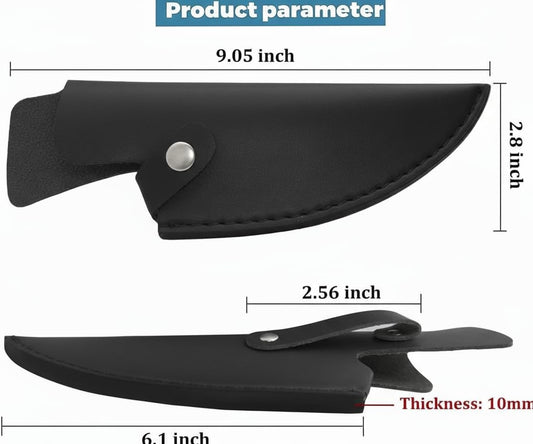 Kitory 6-inch Boning Knife Sheath - Premium Soft Leather Blade Cover with Secure Belt Loop | Durable & Lightweight for Hunting, Camping
