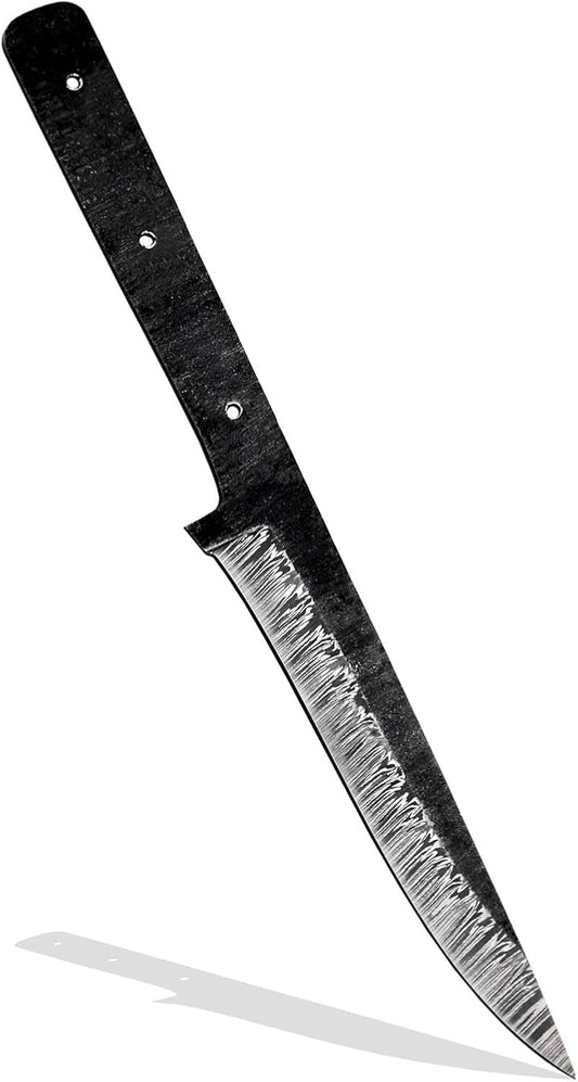 Custom Hand Forged Damascus Steel Blank Blade Fillet Knife Fisherman's Filet Fishing Knife Blade Damascus Blade Billet Handmade Knife Making Supply (FB-07)