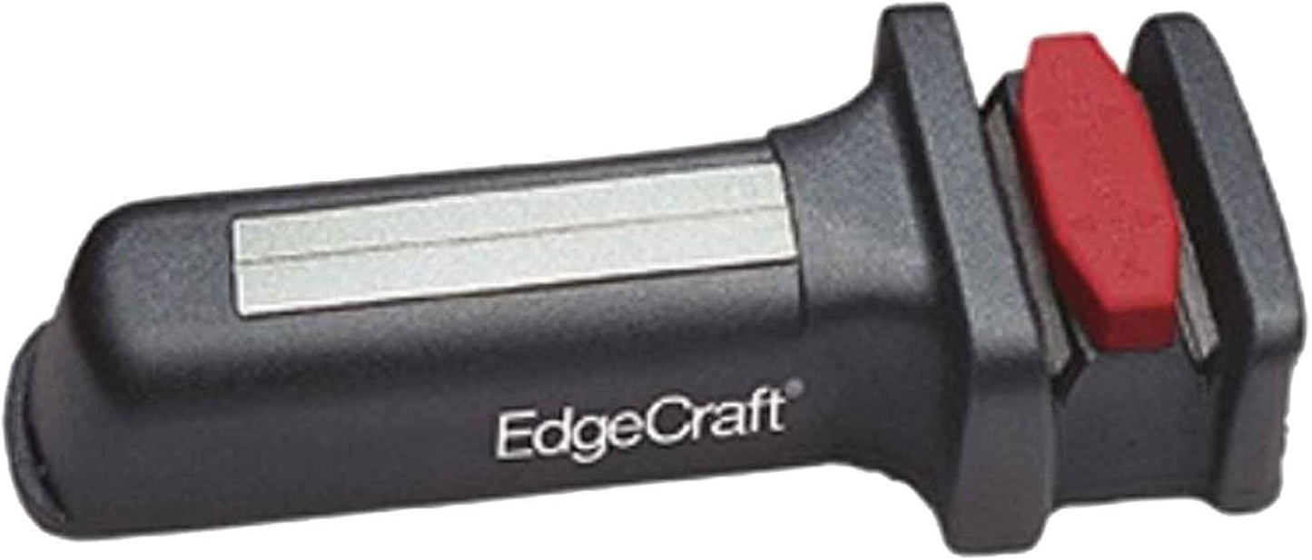 Chef'sChoice EdgeCraft 481E Diamond Hone Compact Manual Pocket Knife Sharpener with Fishhook