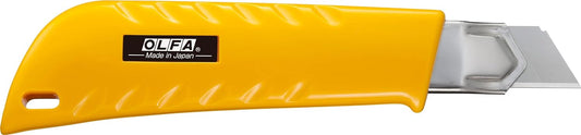 OLFA 18mm Heavy-Duty Utility Knife (L-1) - Multi-Purpose Custom Cutting Depth Utility Knife w/Ergonomic Grip Handle & Snap-Off Blade, Replacement Blades: Any OLFA 18mm Blade
