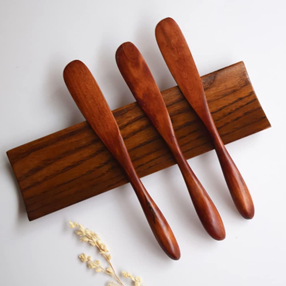4 Pcs Wooden Butter Knife Cheese Spreader Wood Peanut Jelly Spreader Condiment Sandwich Knives Spatula Kitchen Utensils