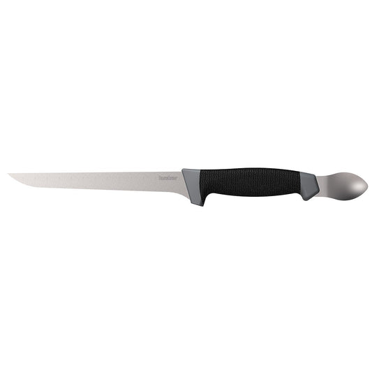 Kershaw 7" Boning Knife with Spoon, Stainless Steel Blade with Protective Sheath, Fishing Fillet Knife, Two-in-One Fishing Tool for Anglers