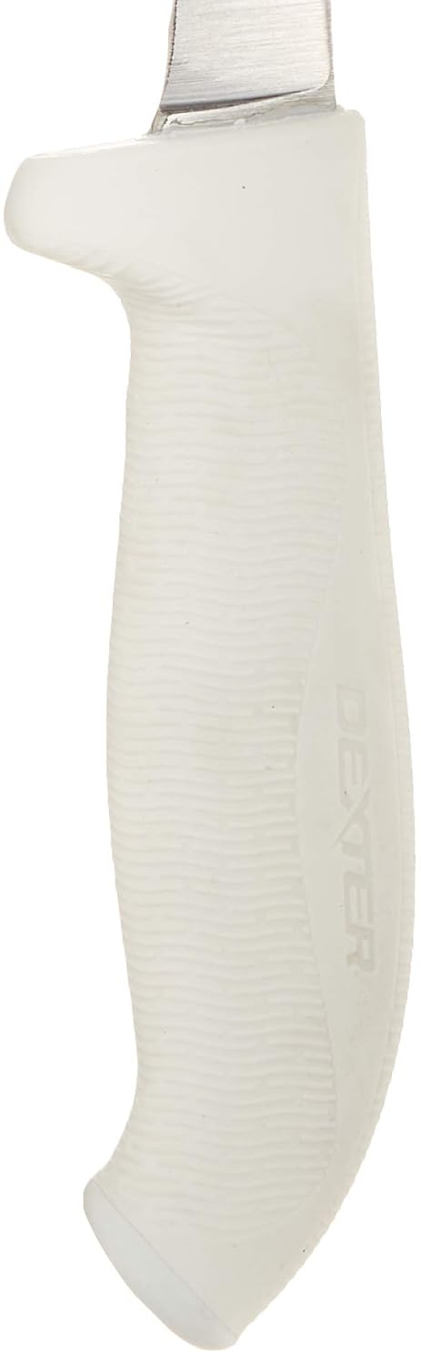 Dexter Russell SG136N-PCP SofGrip (24023) Boning Knife, 6", Narrow, DEXSTEEL Stain-Free, high-Carbon Steel, Non-Slip, White, Soft Rubber Grip Handle, Perfect Cutlery Packaging, NSF Certified