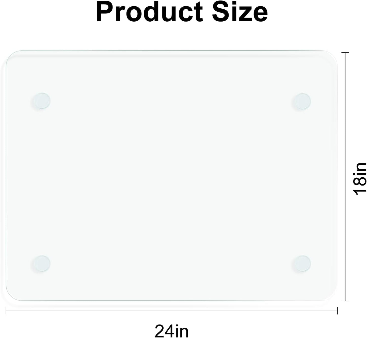 Tempered Glass Cutting Board,Set of Glass Cutting Board for Kitchen Counter,Clear Glass,with Non-Slip Feet, Scratch Resistant,Heat Resistant, 12x16&12x8 inch 2PCS,Easy to Clean
