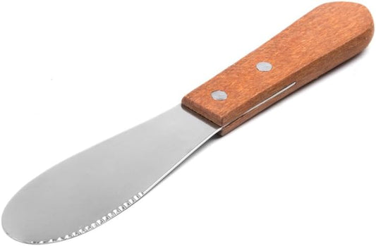 Fox Run Sandwich Spreader, Stainless Steel with Wood Handle, 7.5-Inch