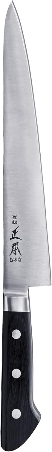 MASAMOTO VG Sujihiki Slicing Knife 10.6" (270mm) Made in JAPAN, Professional Japanese Slicer Knife for Brisket, Meat, Sashimi, Super Sharp Japanese Stainless Steel Blade, Full Tang POM Handle, Black