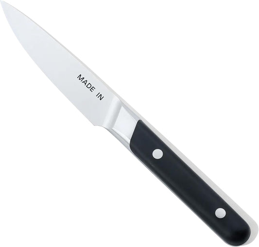 Cookware - 3.8" Paring Knife - Crafted in France - Full Tang With Truffle Black Handle