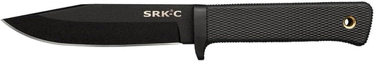 COLD STEEL SRK Compact 5" SK-5 Clip Point Razor-Sharp Blade 4.5" Durable Kray-Ex Handle Tactical Fixed Blade Knife w/Secure-Ex Sheath