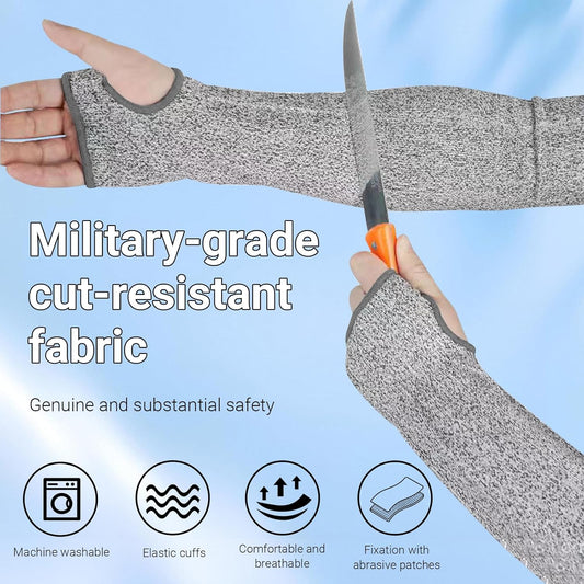 Cut Resistant Arm Sleeves, Protective Forearm Guards for Thin Skin, Gardening & Work 1 Pair
