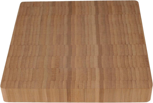 Premium Bamboo End Grain Kitchen Cutting Board Flat - 7" x 7" x 1" - 1 Piece