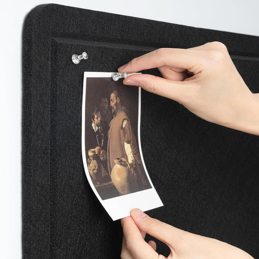 Felt Bulletin Board 36x24 inches, Decorative Pin Board for Home & Office | Cork Board Alternative for Wall with Push Pins, Display Mood Board for Photos, Notes & Reminders