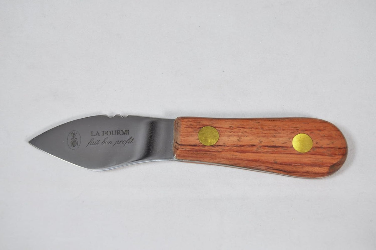 Neron Coutellerie Lafourmi Blade Oyster Knife Wood Handle, Brown, 2"