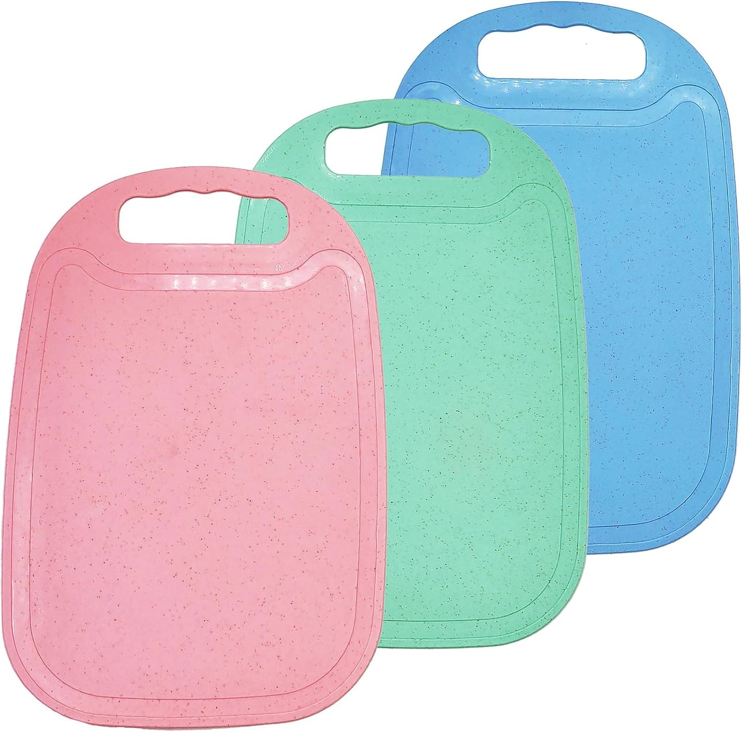 4 Pack Small Cutting Board for Kitchen Wheat Straw Plastic Cute Mini Kids Cutting Boards Fruit Mats