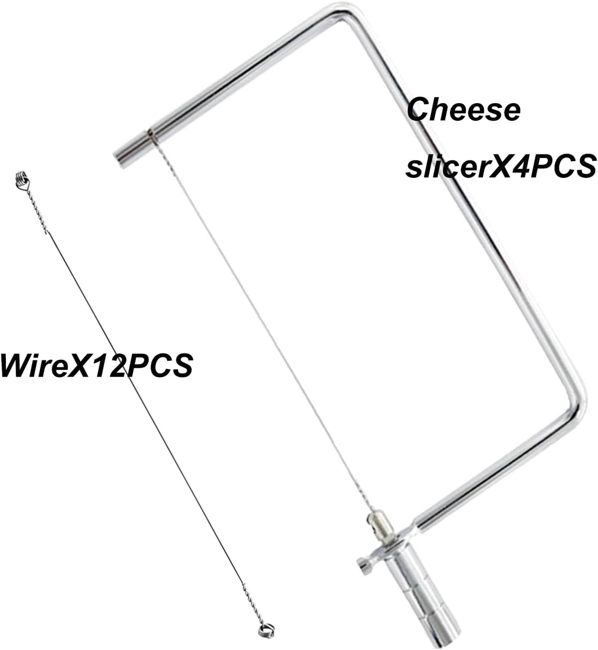 6in Cheese Slicer Accessories Kitchen Knife Cheese Cutter Stainless Steel Components Great for Making Giftable Cheese Cutting Boards with This Cheese Slicer Kit Cheese Cutter Kit(2Slicer+8Wires)