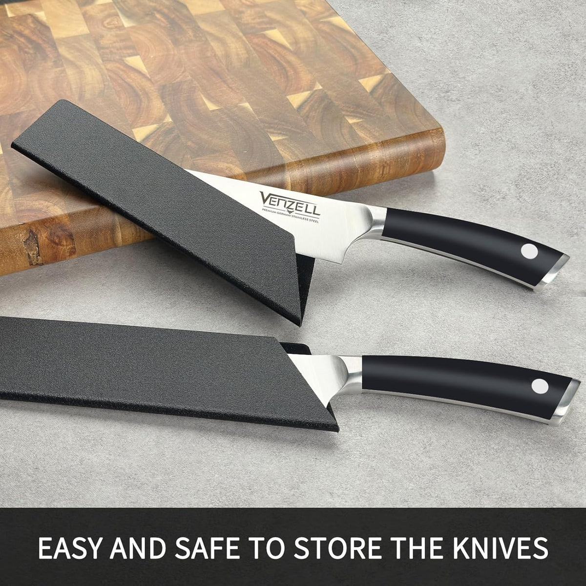 12-Piece Knife Edge Guard Set Waterproof Felt Lined BPA-Free