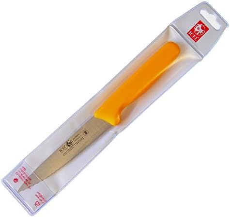 Cutlery 5 1/2-inch Stiff Boning Knife, Extra Wide Serrated Blade, Black Handle