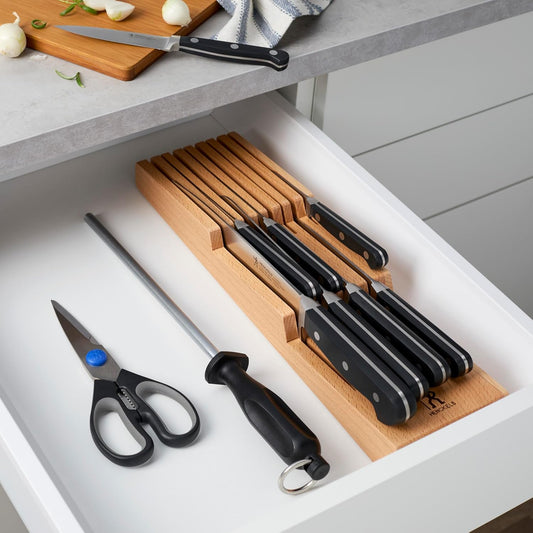 Classic 11-pc Knife Block Set with In-Drawer Knife Tray