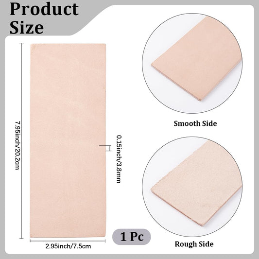7.95 x 2.95 Inch Stropping Genuine Leather Honing Strop Sharpener Double-Sided Cowhide Leather Sharp Edges Strop Polishing Woodcarving Tools for Knife Sharpening Polish