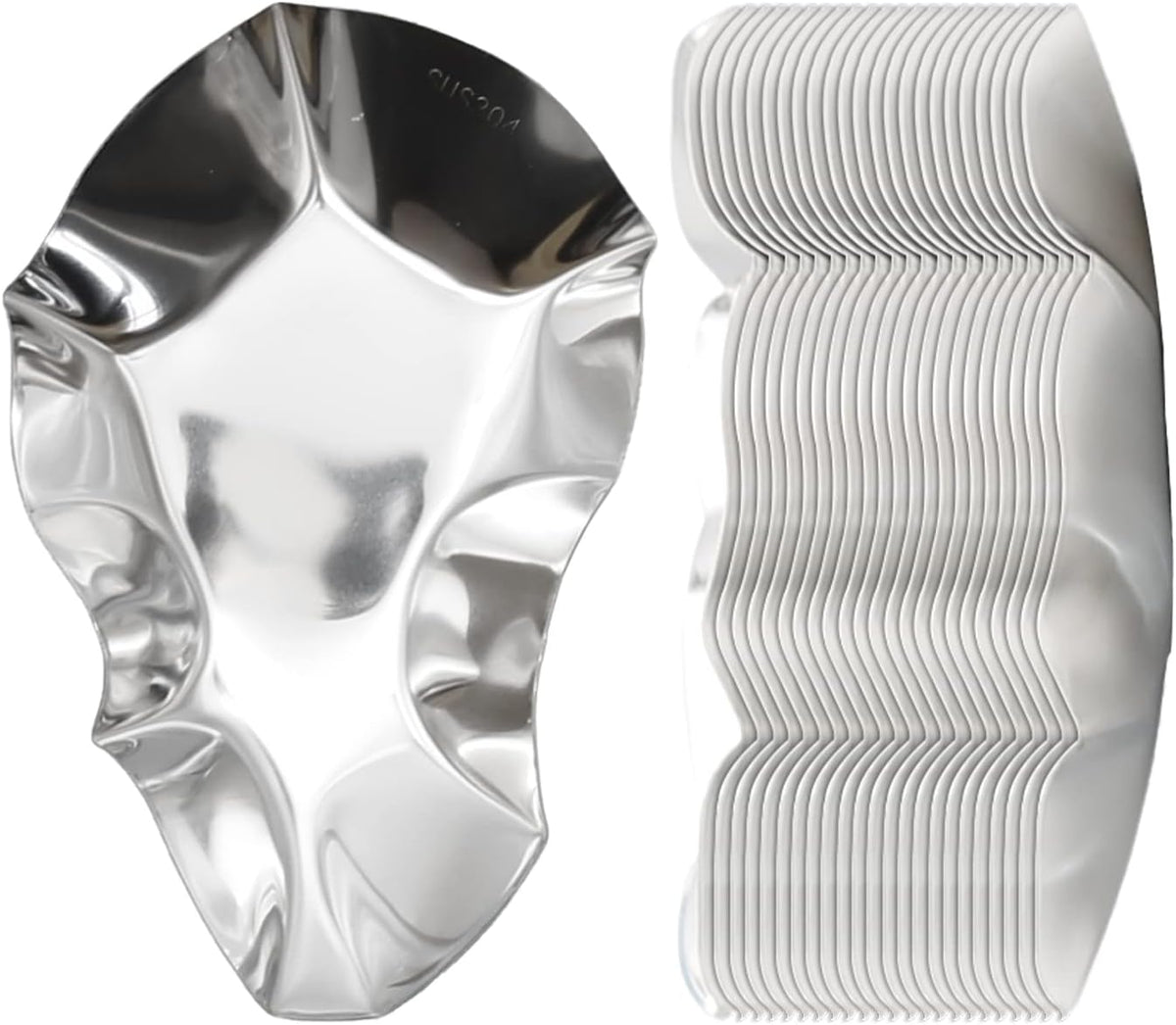 304 Stainless Steel Oyster Shells Oyster Grilling Shells for Cooking Oysters Shrimp Scallops Clams