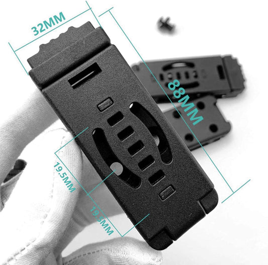2-Pack Tactical Knife Clip Holster Kydex Belt Sheath | Compatible with EDC, Camping & Utility Tools (Black)