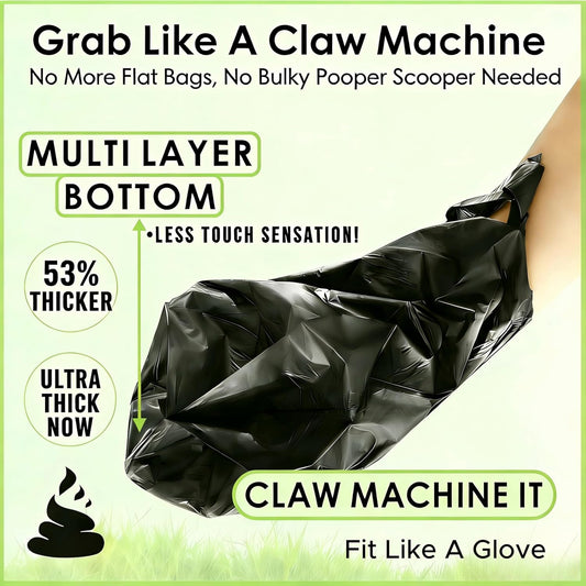 Ultra Thick Dog Poop Bags, Multi-Layer Bottom, Opaque Odor-Proof | Easy Open Tie Handles | Certified Compostable Plastic Free | 210 Heavy Duty Bags, Mint Scent, Fits Holder, No Scooper Needed