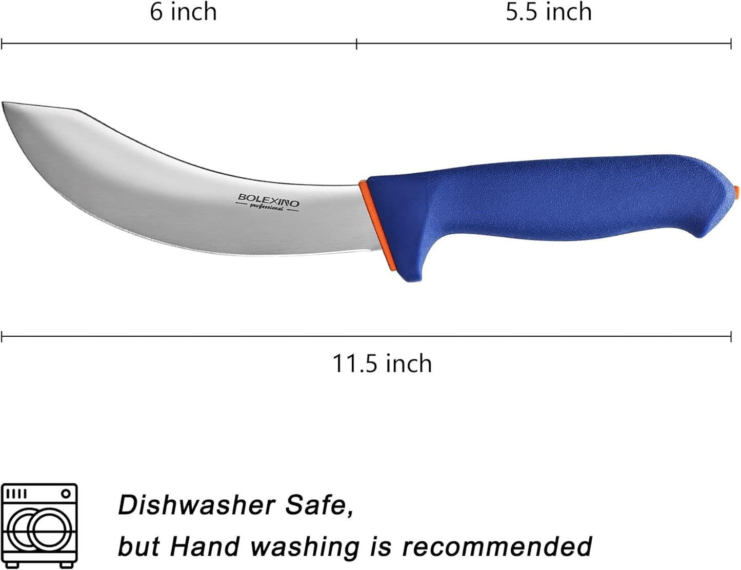 3 PCS Butcher Knife Set, Professional Meat Cutting Knives | Non-slip grip, 7" butcher & 6" skinning & boning,Ergonomic, less tired,Professional, precise cuts,X50CrMoV15 stainless steel.