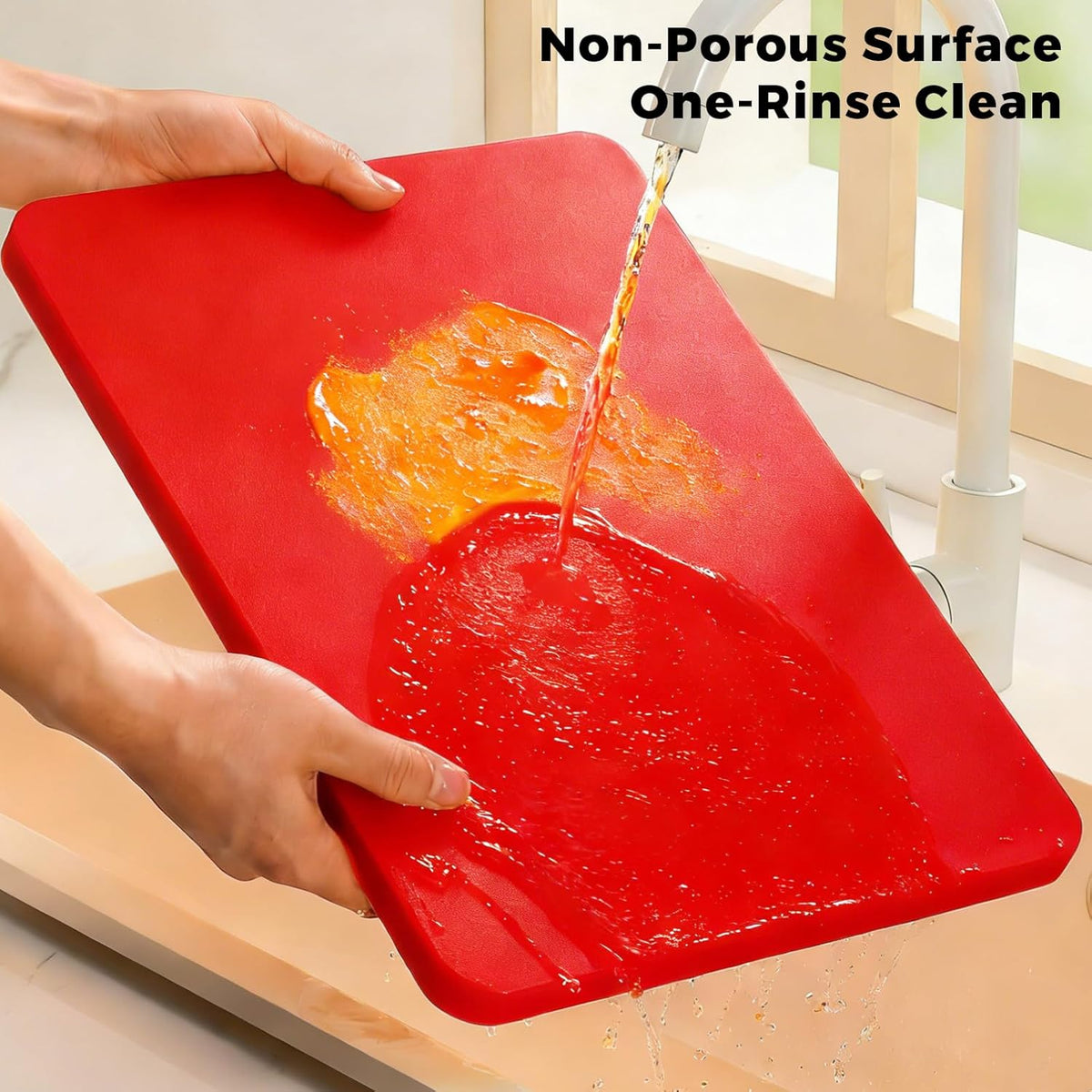 Color Coded Cutting Board Set of 3-18" x 12" x 0.75" Commercial Cutting Boards, 3-Piece (Red, Green, Blue) Plastic Chopping Board for Meat, Vegetables and Seafood