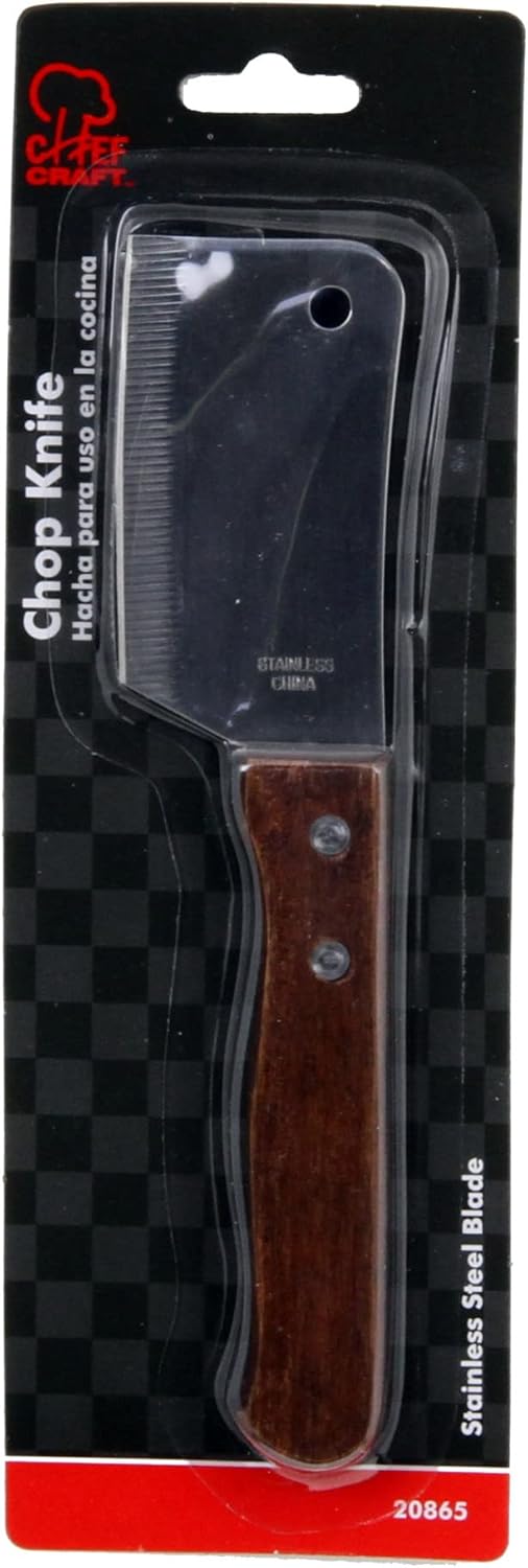 Select Stainless Steel Chop Knife 3 inch blade 7 inches in length, Wood Handle