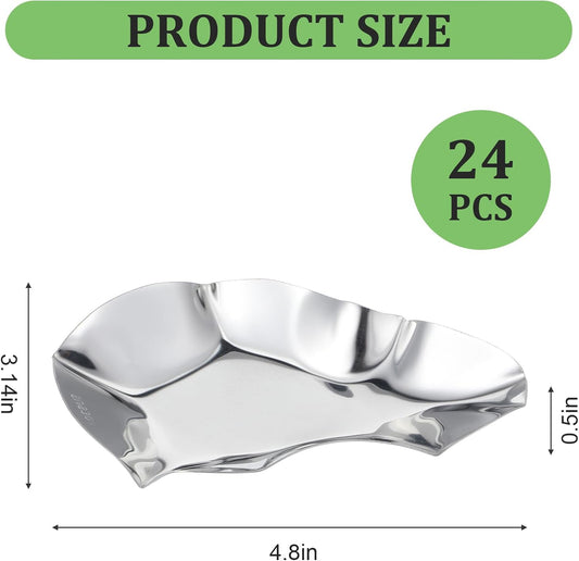 24pcs 304 Stainless Steel Oyster Shells, Oyster Grilling Shells for Cooking Oysters, Shrimp, Scallops, Clams