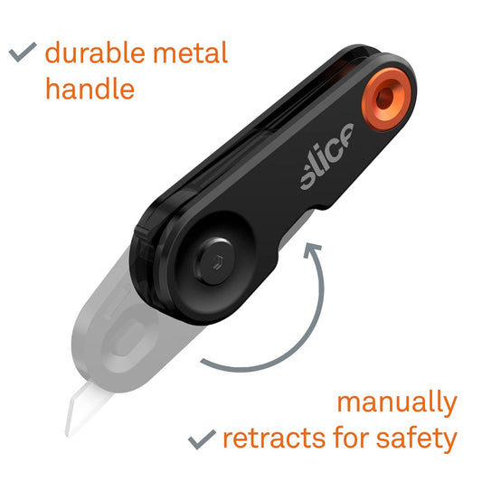 Slice Everyday Carry (EDC) Folding Knife | Heavy Duty Utility Knife | Modern Pocket Knife | Safe Ceramic Blade Lasting 11x Longer Than Metal | Compact and Convenient Box Cutter | 1 Pack