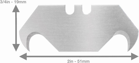 Serrated Blades for Utility Knife – TWO 10 Packs Heavy Duty Saw Razors for Box Cutter in Convenient Storage Box – Serrated Edge Razors 10 Packs, Standard Size - Fits Most Cutters & Knives