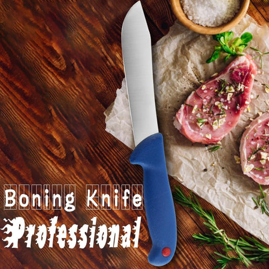 Boning Knives Set, Flexible Curved Blade Processing Knife, Super Sharp Fillet Knife, German Stainless Steel Chef Knife W/Non-slip Softgrip for Kitchen Home Restaurant (Blue), AS SHOW