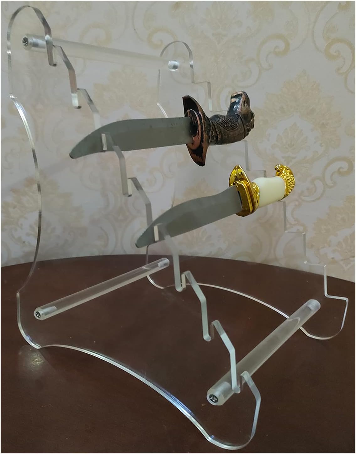 Clear Knife Display Rack Holder 8 Pcs,Thickening,2 Stand