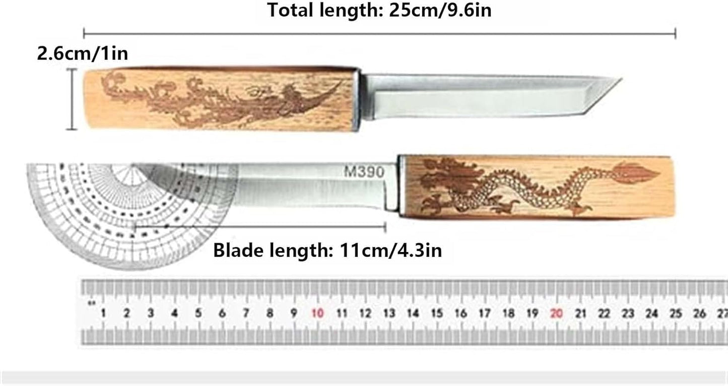 Generic Samurai Knives 2 in 1, Dual Blade Chef Knife Set, Dragon & Phoenix Double Blades, Perfect for Cutting Meat, Vegetables & Fruit